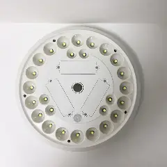 Solar flagpole light with white shell and black cover options