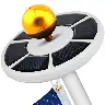 Solar Flagpole Indicator Light with White Shell or Black Cover